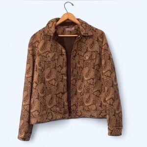 VINTAGE Y2K BROWN PAISLEY JACKET